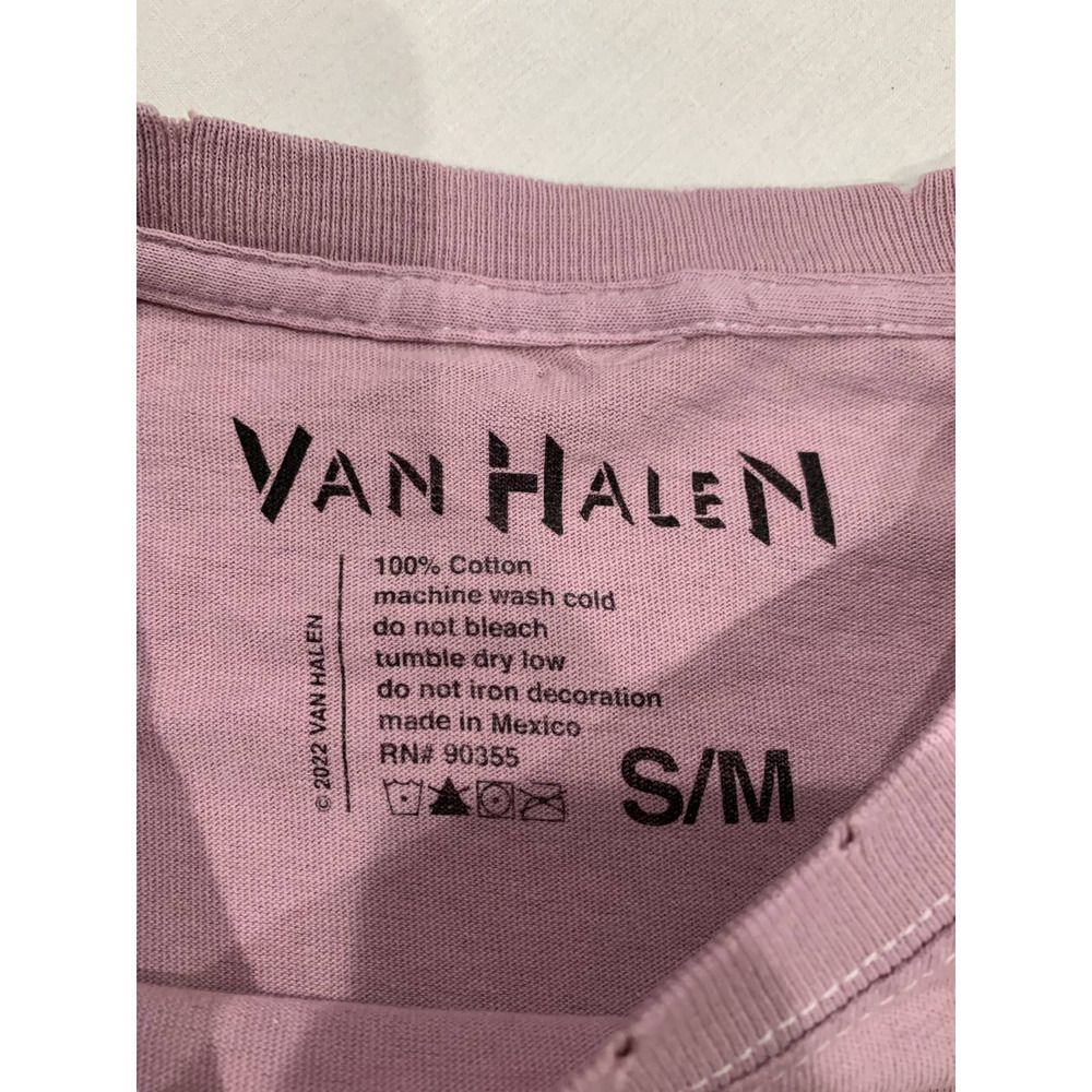 Van Halen Live 1982 Pink Graphic Tee T-shirt Size S/M - Picture 5 of 9